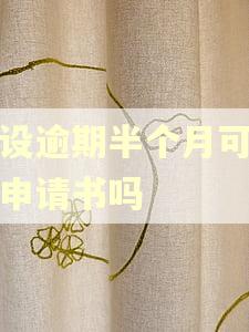 建设逾期半个月可以写申请书吗 建设逾期半个月可以写申请书吗