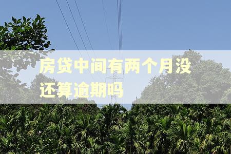 房贷中间有两个月没还算逾期吗