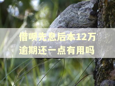 借呗先息后本12万逾期还一点有用吗