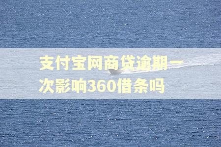 支付宝网商贷逾期一次影响360借条吗