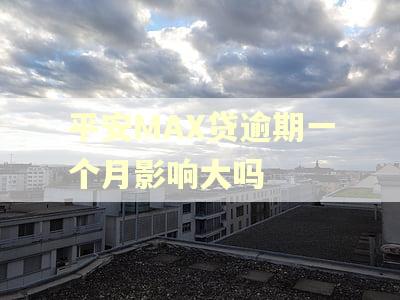 平安MAX贷逾期一个月影响大吗
