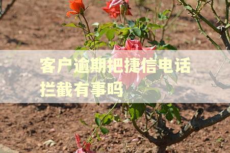 客户逾期把捷信电话拦截有事吗