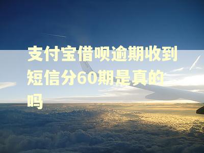 支付宝借呗逾期收到短信分60期是真的吗