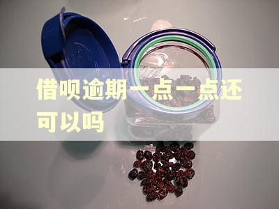 借呗逾期一点一点还可以吗