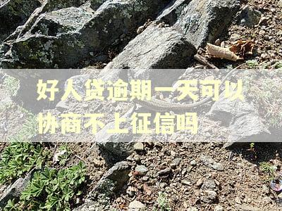 好人贷逾期一天可以协商不上征信吗