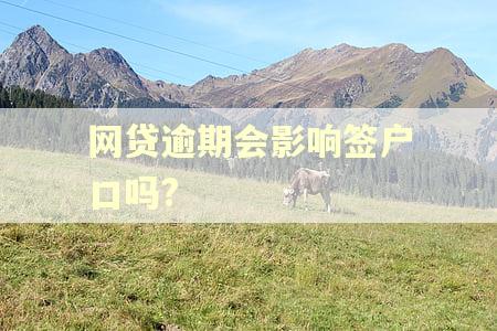 网贷逾期会影响签户口吗? 网贷逾期会影响签户口吗?