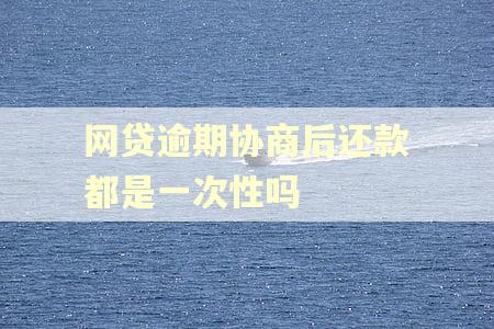 网贷逾期协商后还款都是一次性吗