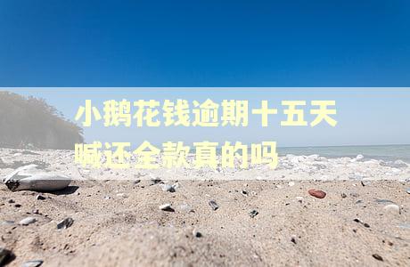 小鹅花钱逾期十五天喊还全款真的吗