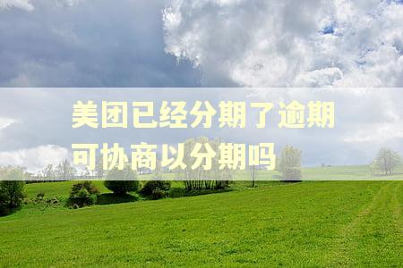 美团已经分期了逾期可协商以分期吗