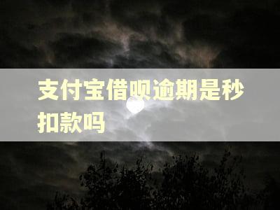 支付宝借呗逾期是秒扣款吗