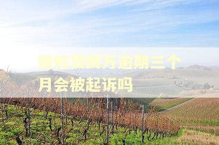 微粒贷四万逾期三个月会被起诉吗