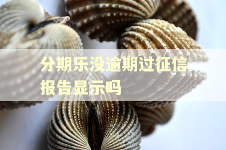 分期乐没逾期过征信报告显示吗