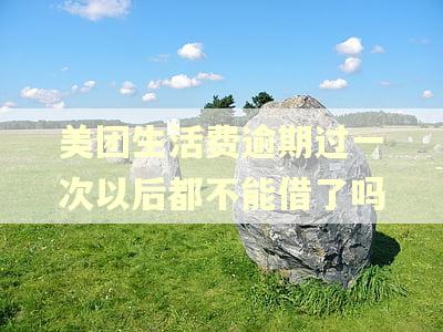 美团生活费逾期过一次以后都不能借了吗