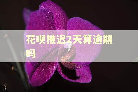 花呗推迟2天算逾期吗