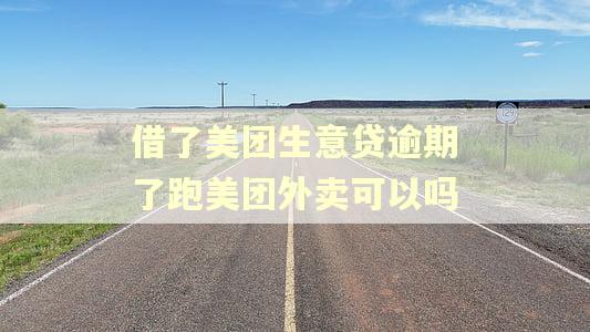 借了美团生意贷逾期了跑美团外卖可以吗