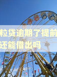 微粒贷逾期了提前还款还能借出吗