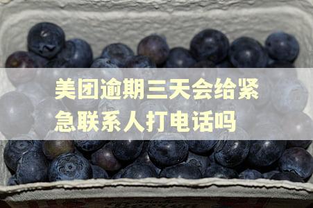 美团逾期三天会给紧急联系人打电话吗