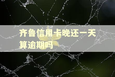 齐鲁信用卡晚还一天算逾期吗