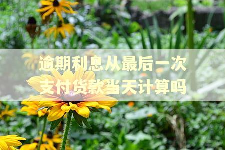 逾期利息从最后一次支付货款当天计算吗