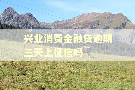 兴业消费金融贷逾期三天上征信吗