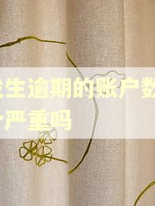 发生逾期的账户数2个严重吗