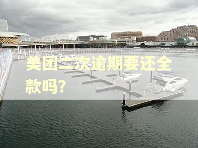 美团二次逾期要还全款吗？