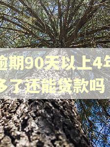 逾期90天以上4年多了还能贷款吗 逾期90天以上4年多了还能贷款吗