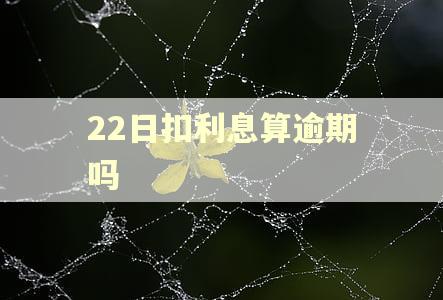 22日扣利息算逾期吗