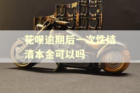 花呗逾期后一次性结清本金可以吗