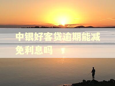 中银好客贷逾期能减免利息吗