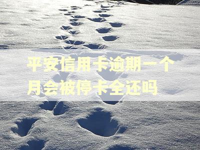 平安信用卡逾期一个月会被停卡全还吗