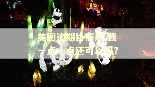 美团逾期协商后,我一点一点还可以吗?
