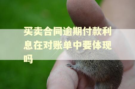 买卖合同逾期付款利息在对账单中要体现吗 买卖合同逾期付款利息在对账单中要体现吗