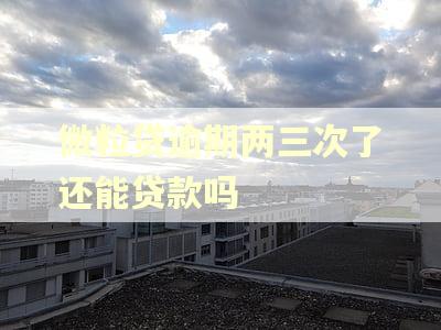 微粒贷逾期两三次了还能贷款吗