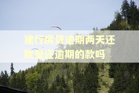 建行房贷逾期两天还款是还逾期的款吗