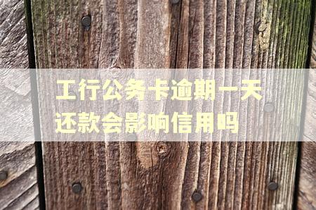 工行公务卡逾期一天还款会影响信用吗