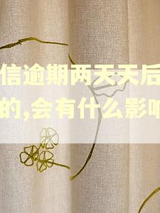 捷信逾期两天天后还上的,会有什么影响吗