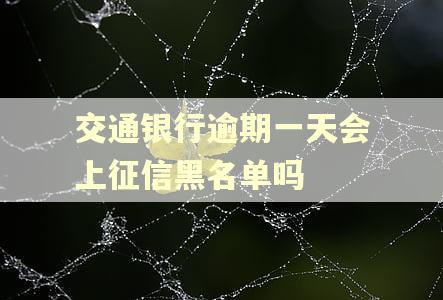 交通银行逾期一天会上征信黑名单吗