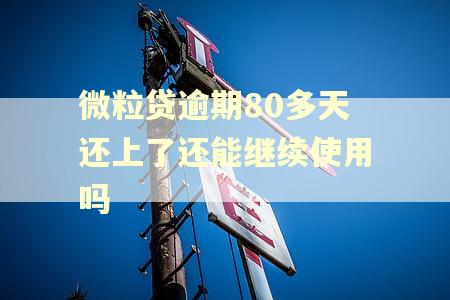 微粒贷逾期80多天还上了还能继续使用吗