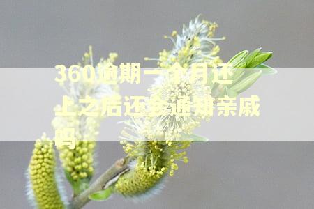 360逾期一个月还上之后还会通知亲戚吗