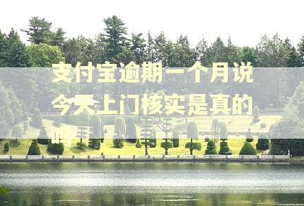 支付宝逾期一个月说今天上门核实是真的吗