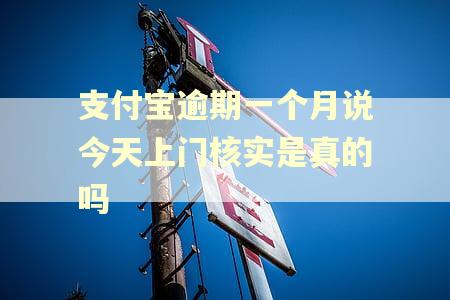 支付宝逾期一个月说今天上门核实是真的吗