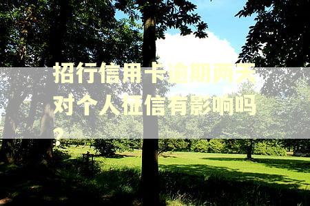 招行信用卡逾期两天对个人征信有影响吗?