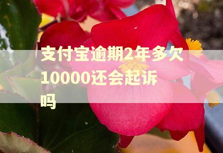 支付宝逾期2年多欠10000还会起诉吗