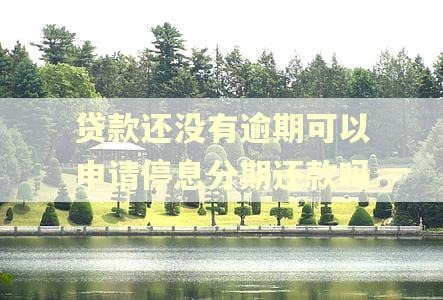 贷款还没有逾期可以申请停息分期还款吗