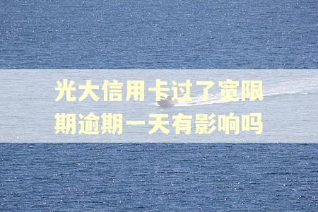 光大信用卡过了宽限期逾期一天有影响吗