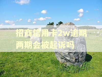 招商信用卡2w逾期两期会被起诉吗