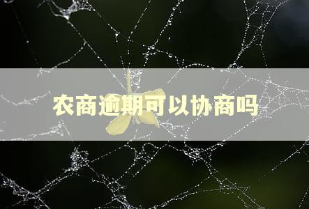 农商逾期可以协商吗