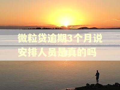 微粒贷逾期3个月说安排人员是真的吗