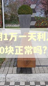 逾期1万一天利息罚息10块正常吗?
